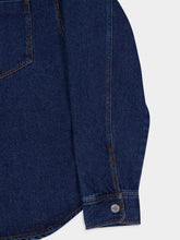 Ami Paris Indigo Blue Ami de Coeur Denim Overshirt