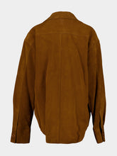 Ami Paris Brown Suede Leather Overshirt