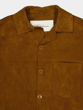 Ami Paris Brown Suede Leather Overshirt