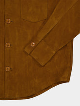Ami Paris Brown Suede Leather Overshirt