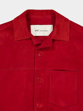 Ami Paris Red Tred Leather Overshirt