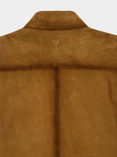 Ami Paris Cognac Ami de Coeur Suede Leather Overshirt