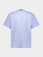 Prada Sky Blue Cotton Crewneck T-Shirt