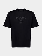 Prada Embossed Prada Logo Cotton T-shirt