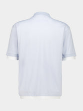 Prada Astro and White Layered Cotton Polo Shirt