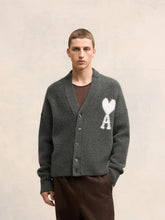 Ami Paris Dark Grey Coeur Cardigan
