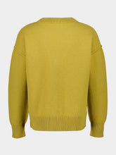 Ami Paris Havana Mustard Wool Ami de Coeur Cardigan
