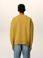 Ami Paris Havana Mustard Wool Ami de Coeur Cardigan