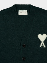 Ami Paris Bottle Green Alpaca Ami de Coeur Cardigan