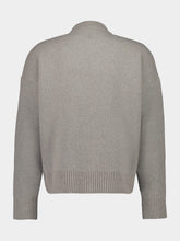 Ami Paris Grey Alpaca Ami de Coeur Crewneck Sweater