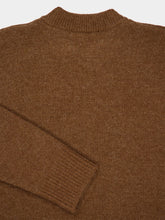 Ami Paris Hazelnut Brown Alpaca Ami De Coeur Crewneck Sweater