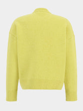 Ami Paris Lime Green Alpaca Ami De Coeur Crewneck Sweater