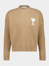 Ami Paris Mastic Beige Ami de Coeur Alpaca Jumper