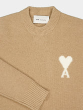 Ami Paris Mastic Beige Ami de Coeur Alpaca Jumper