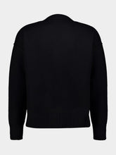 Ami Paris Black Ami De Coeur Wool Sweater