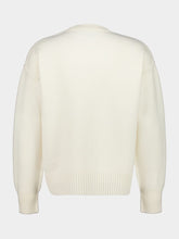 Ami Paris Off-White Ami de Coeur Wool Sweater