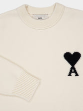 Ami Paris Off-White Ami de Coeur Wool Sweater