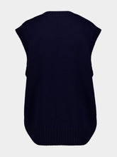 Ami Paris Blue Sleeveless Ami De Coeur Sweater