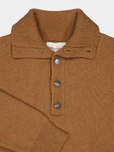 Ami Paris Brown High-Collar Wool Sweater