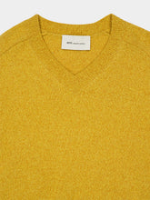 Ami Paris Heather Honey Ami de Coeur Wool V-Neck Jumper