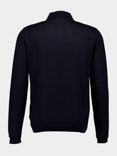 Prada Blue Superfine Wool Polo Shirt