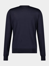 Prada Navy Blue Silk Crew-Neck Sweater