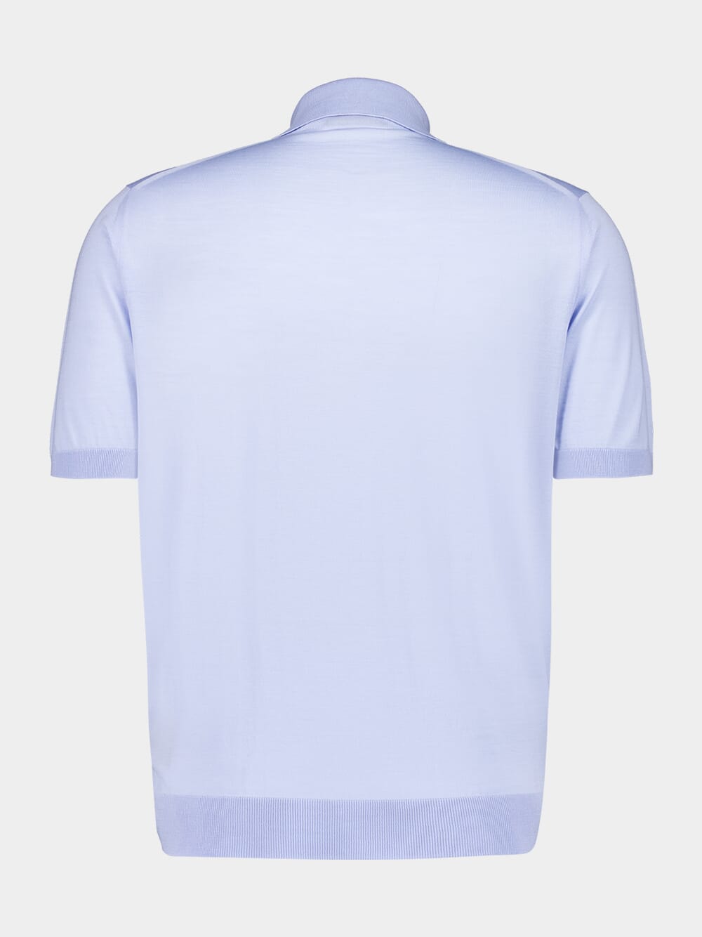 Sky Blue Superfine Wool Polo Shirt