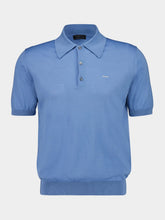 Prada Superfine Wool Blue Polo Shirt
