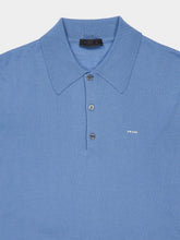 Prada Superfine Wool Blue Polo Shirt