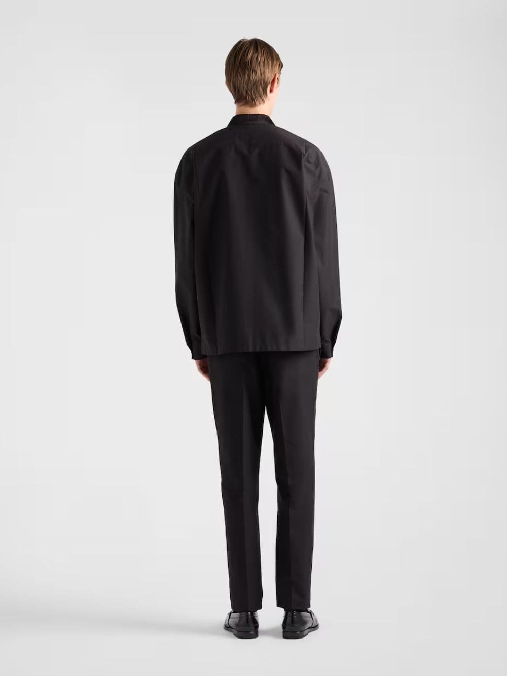 Black Technical Cotton Trousers