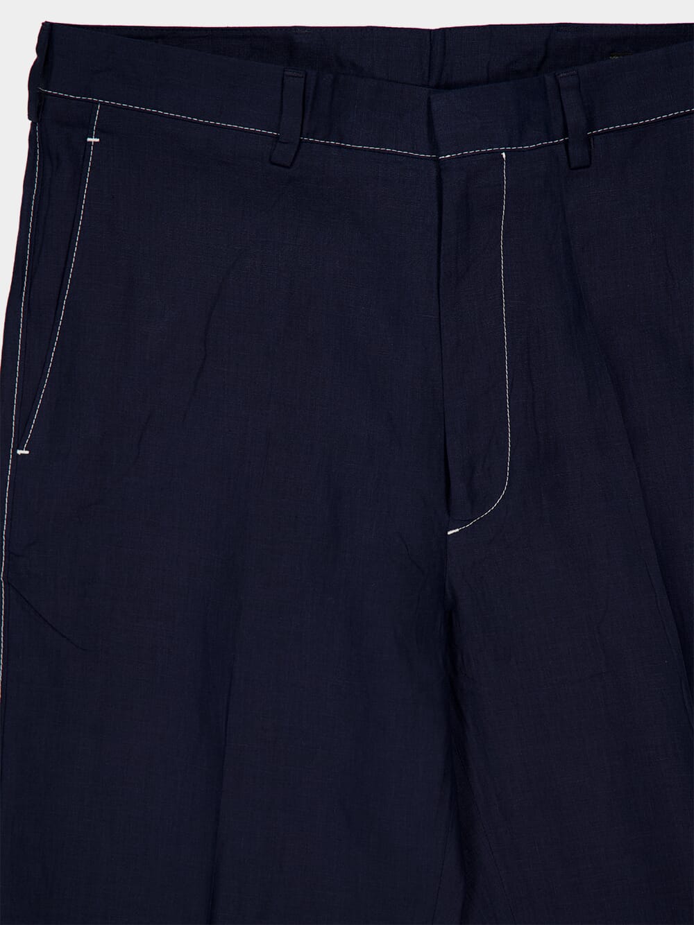 Navy Blue Linen Pants