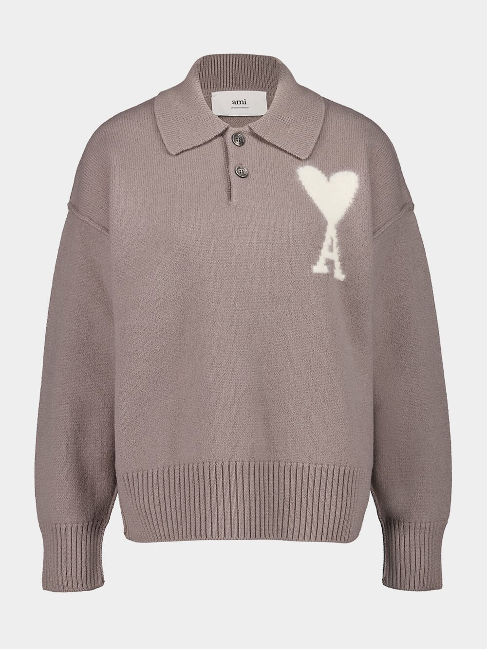 Taupe Wool Polo