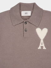 Ami Paris Taupe Wool Polo