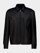 Prada Black Nappa Leather Zip Jacket