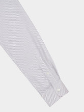 Ami Paris Light Blue and White Striped Button Down Cotton Shirt