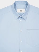 Ami Paris Sky Blue Cotton Boxy Shirt
