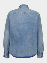 Ami Paris Used Blue Cotton Button-Down Ami De Coeur Shirt