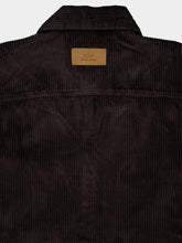 Ami Paris Anthracite Grey Cotton Corduroy Side Slit Overshirt