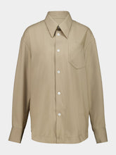 Ami Paris Taupe Ami de Coeur Wool Shirt