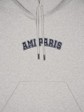 Ami Paris Logo Print Grey Hoodie