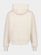 Ami Paris Beige Cotton Sweatshirt with Knitted Patch