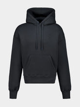 Ami Paris Anthracite Grey Embossed Hooded Sweatshirt