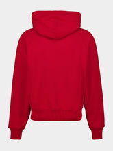 Ami Paris Red Logo Embroidered Cotton Sweatshirt
