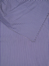 Ami Paris Blue Cotton Long Sleeves Striped Bandana Blouse