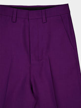 Ami Paris Purple Pleated Wool Pants