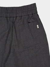 Ami Paris Carbon Grey Elasticated-Waist Wool Trousers
