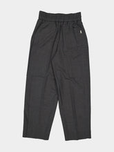 Ami Paris Carbon Grey Elasticated-Waist Wool Trousers