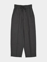 Ami Paris Carbon Grey Elasticated-Waist Wool Trousers