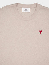 Ami Paris Light Beige Cotton T-Shirt