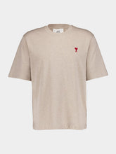 Ami Paris Light Beige Cotton T-Shirt